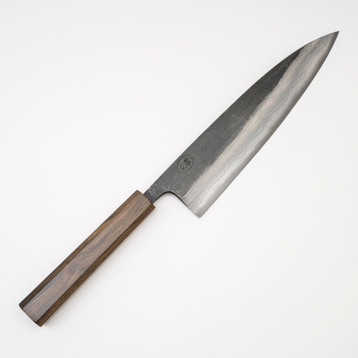 初心雲影 藍色 2 黑內大馬士革牛刀 210mm 黑色 Chacate 手柄