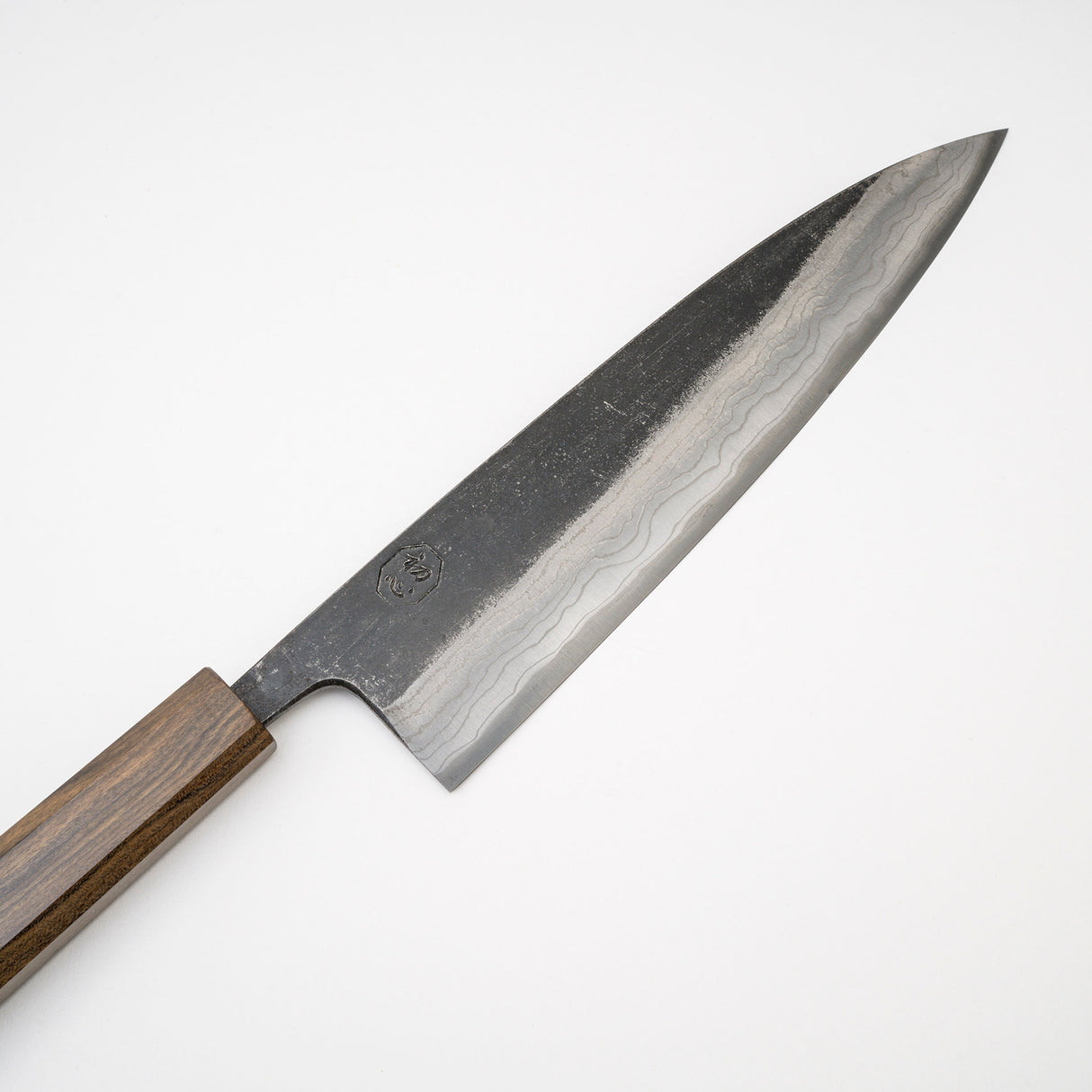 初心雲影 藍色 2 黑內大馬士革牛刀 210mm 黑色 Chacate 手柄