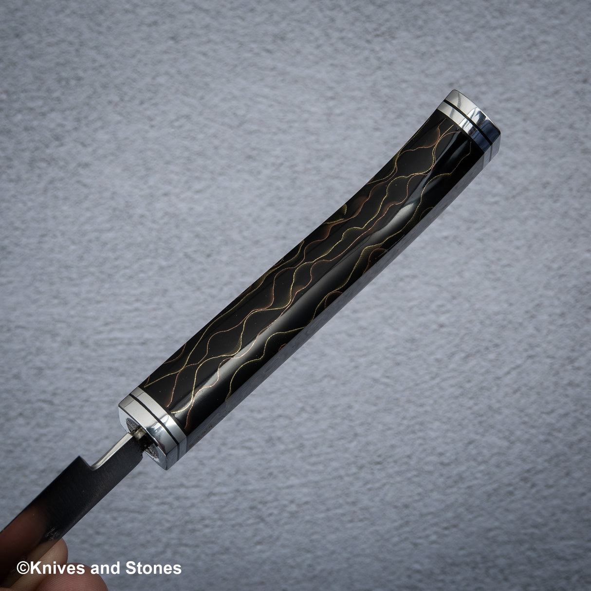 銅網 Nenox 風格 WA 手柄,適用於 Petty / Paring