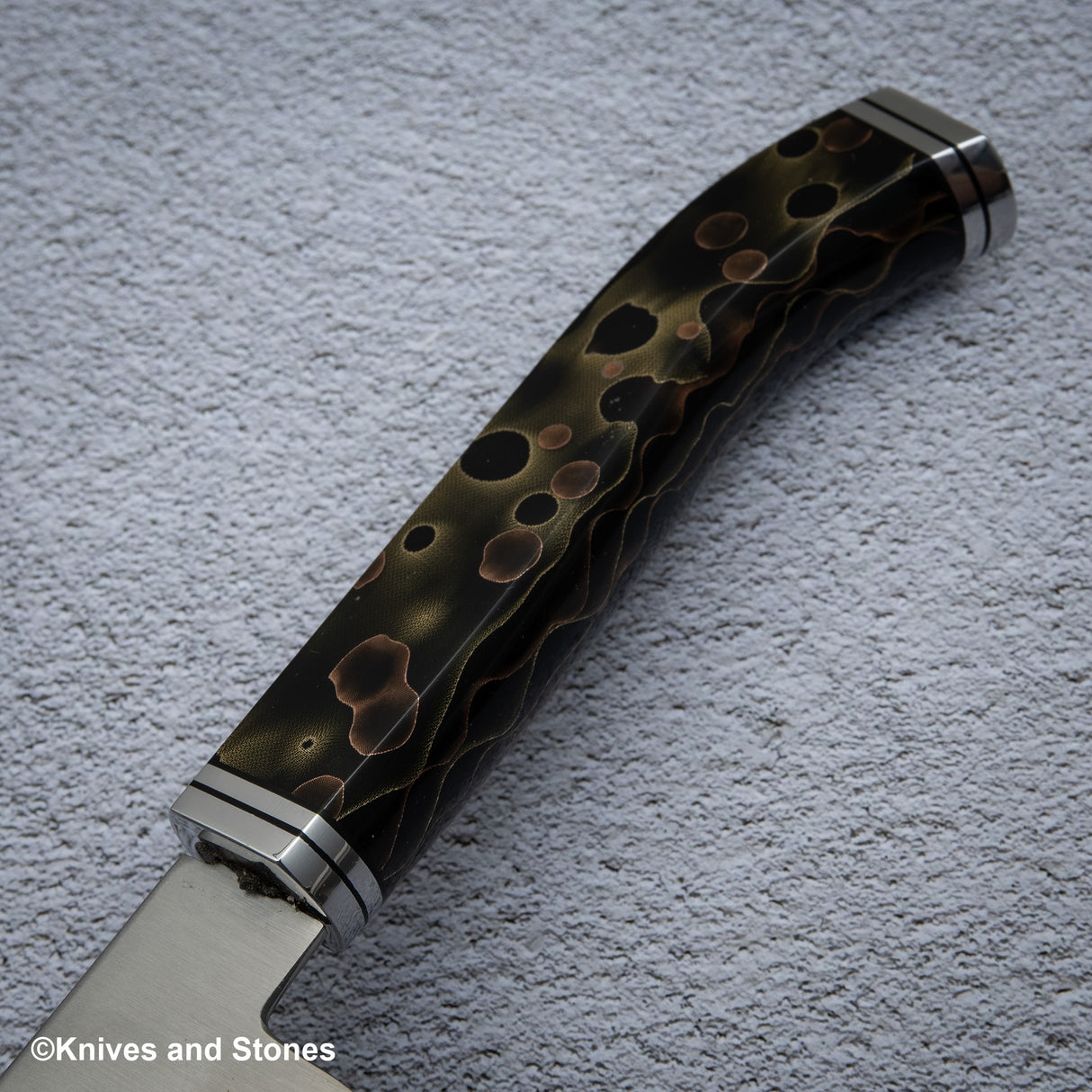 銅網 Nenox 風格 WA 手柄,適用於 Petty / Paring