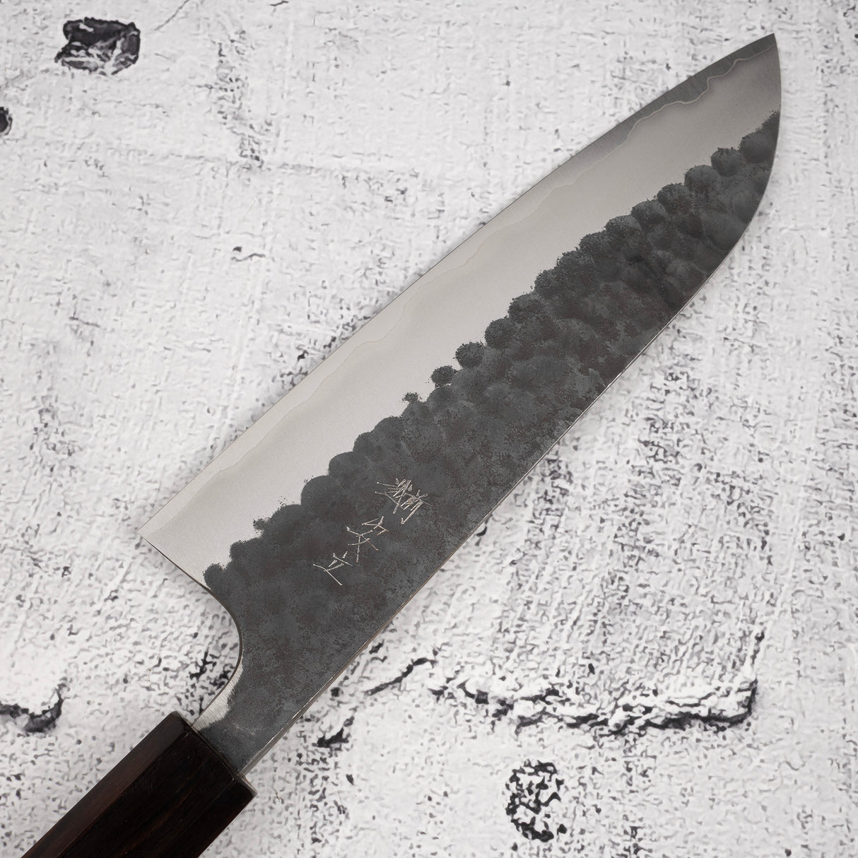 安立青紙超級槌目黑打三德刀 175mm 烏木握把