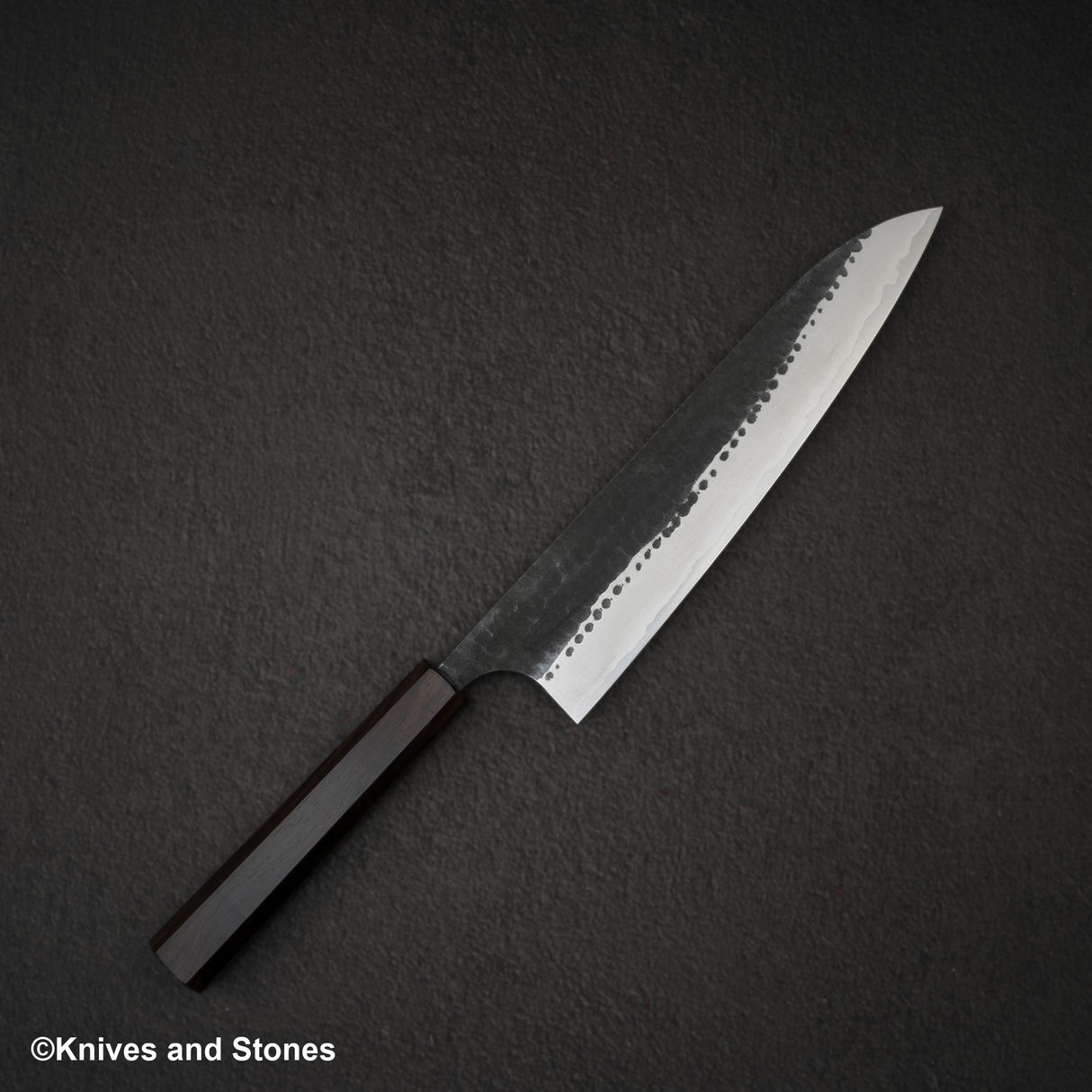 安立青紙超級槌目黑打牛刀210mm不鏽鋼夾層