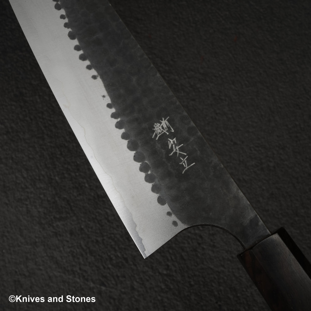 安立青紙超級槌目黑打牛刀210mm不鏽鋼夾層