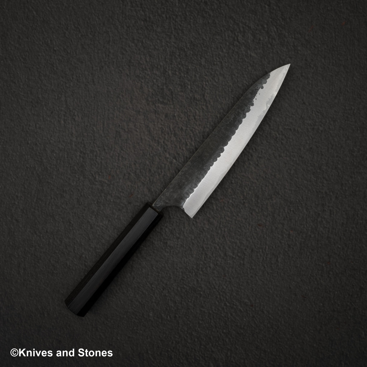 安立青紙超級槌目黑打小刀150mm不鏽鋼夾層