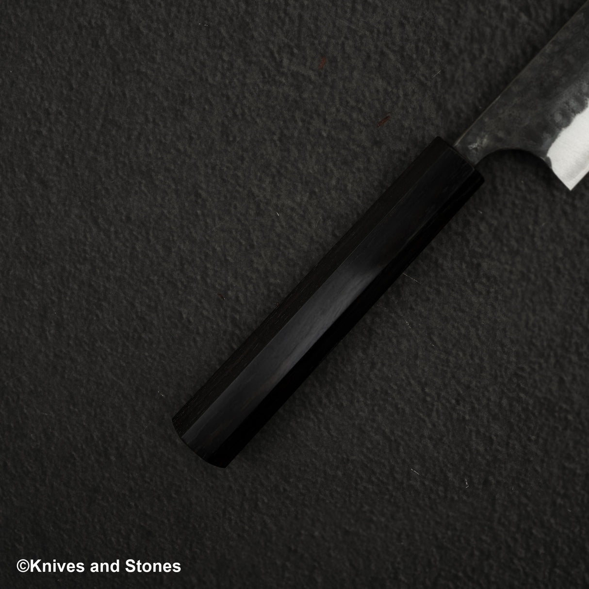 安立青紙超級槌目黑打小刀150mm不鏽鋼夾層