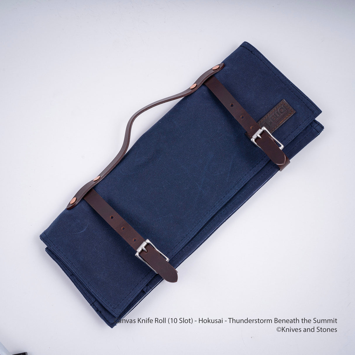 帆布刀卷 (10格) - 葛飾北齋 - 峰下雷雨