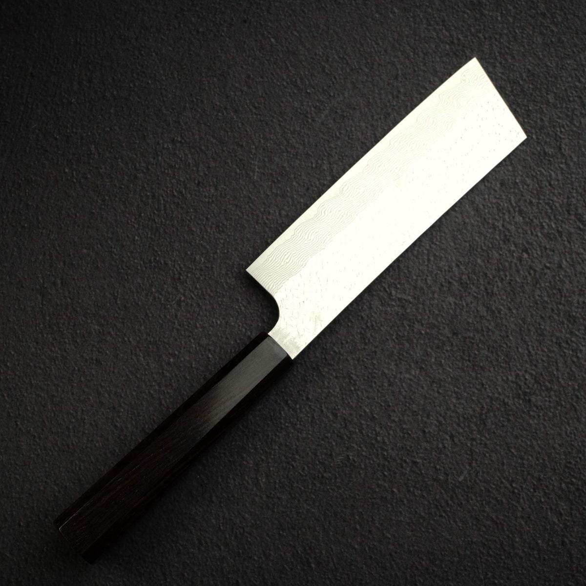 Nigara SPG STRIX Tsuchime Damascus 170mm Nakiri, Ebony Handle