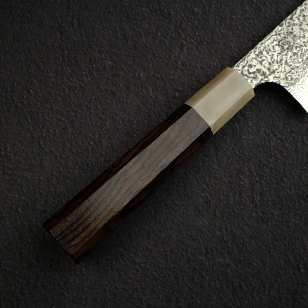 Kei Kobayashi SG2 Damascus Santoku 170mm, Ebony Handle Horn Ferrule
