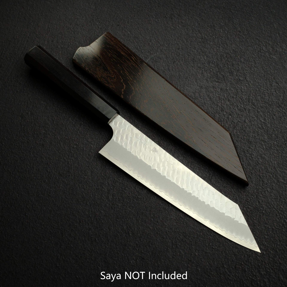 Nigara SG2 Tsuchime Matt Migaki K-tip Gyuto 210mm Ebony