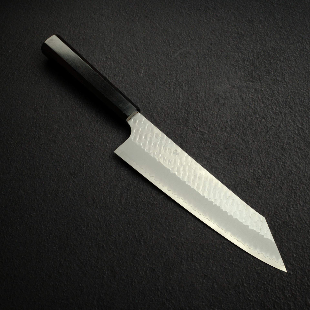 Nigara SG2 Tsuchime Matt Migaki K-tip Gyuto 210mm Ebony