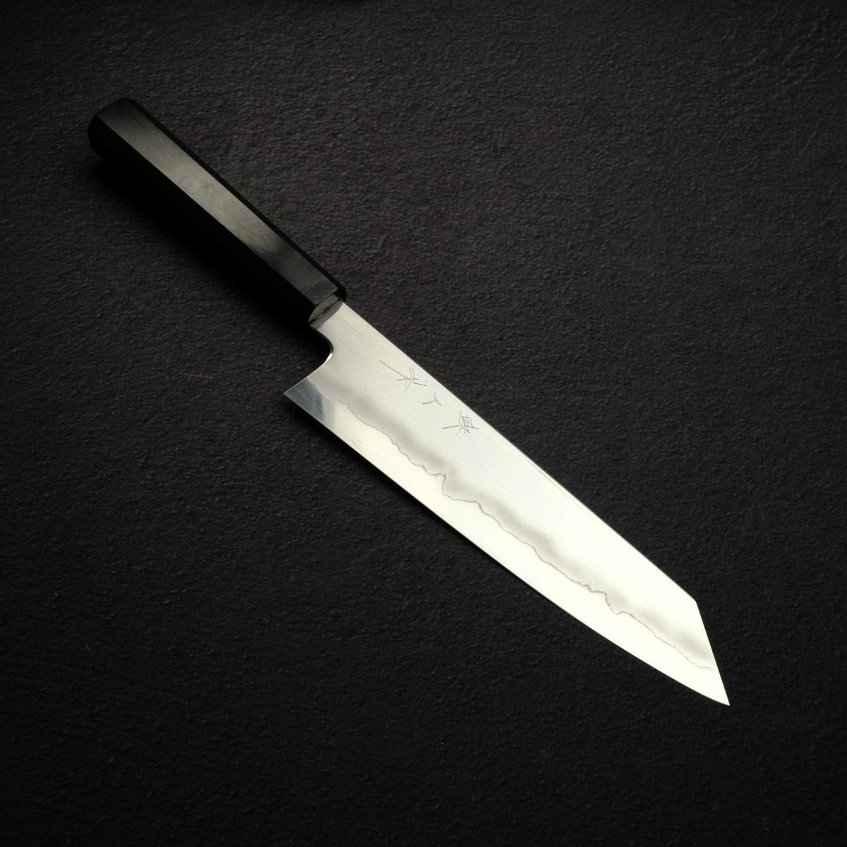Tetsujin Ginsan Ukiba K-tip Gyuto 210mm Ebony Handle