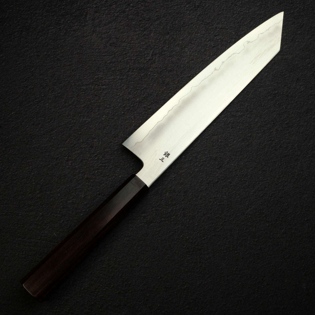 Tetsujin Ginsan Ukiba K-tip Gyuto 240mm Ebony Handle