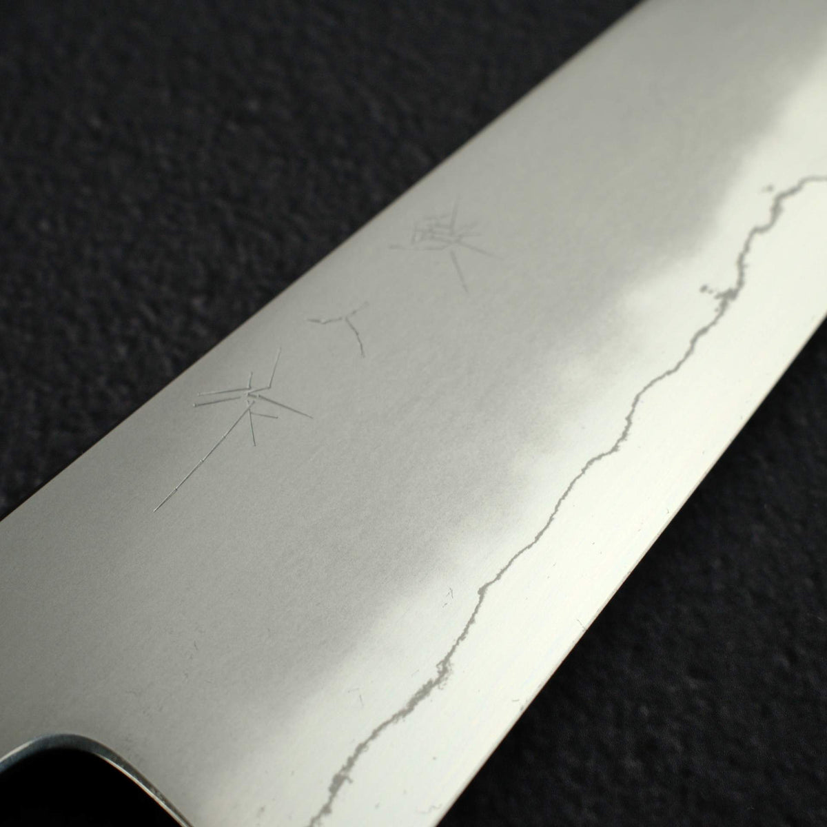 Tetsujin Ginsan Kasumi K-tip Gyuto 210mm Ebony Handle