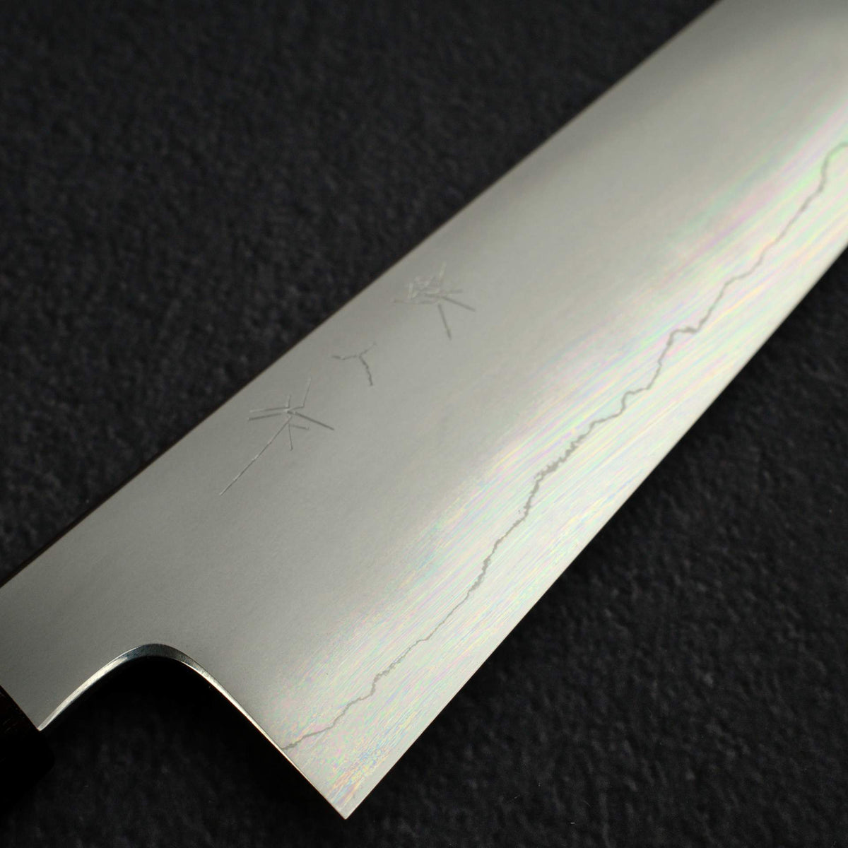 Tetsujin Ginsan Kasumi K-tip Gyuto 240mm Ebony Handle