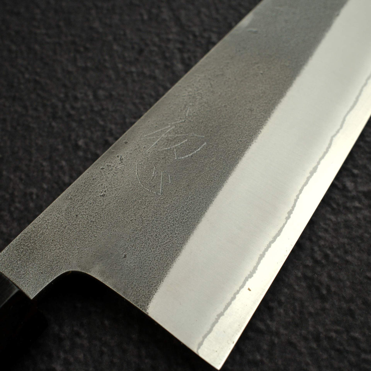 Yoshikane White 2 KU Nashiji Stainless Clad Bunka 165mm Ebony by Hatsukokoro