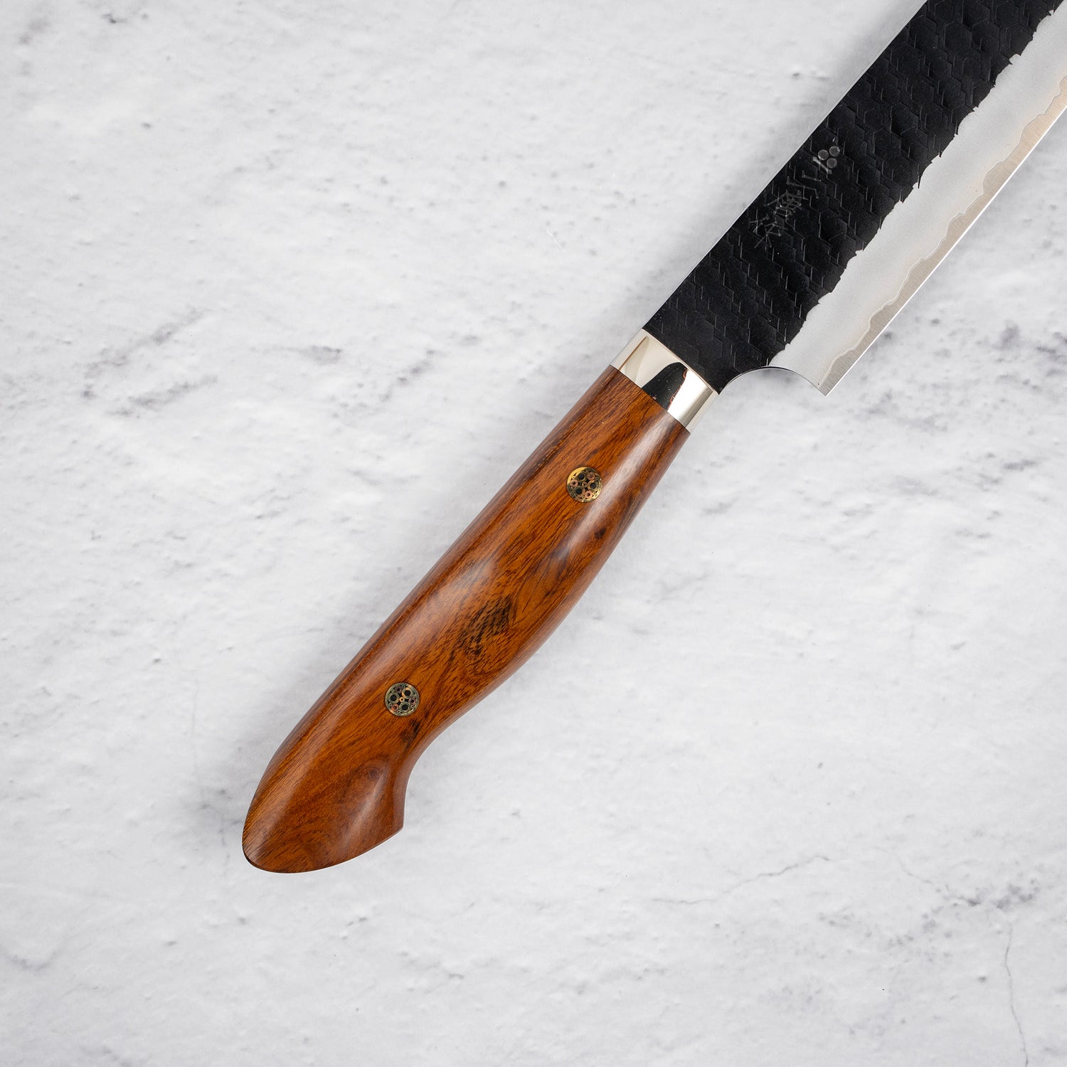 Nigara SG2 Tsuchime Kurouchi K-tip Sujihiki 255mm Western Ironwood