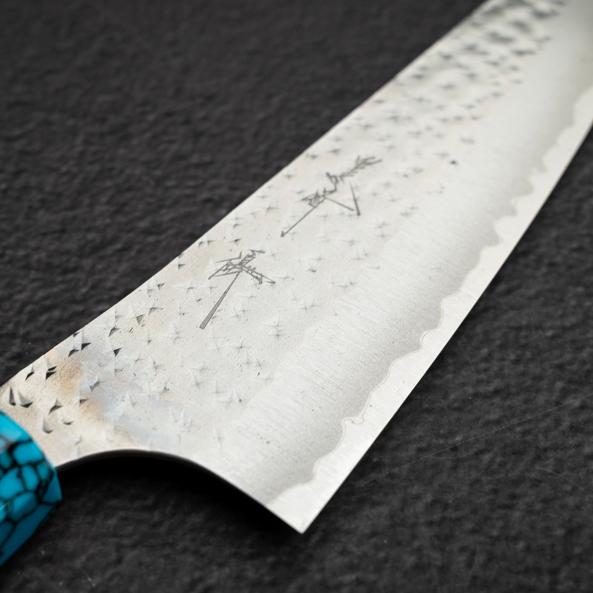 Kurosaki Kokusen Ei AS Bunka 170mm - Turquoise Ferrule