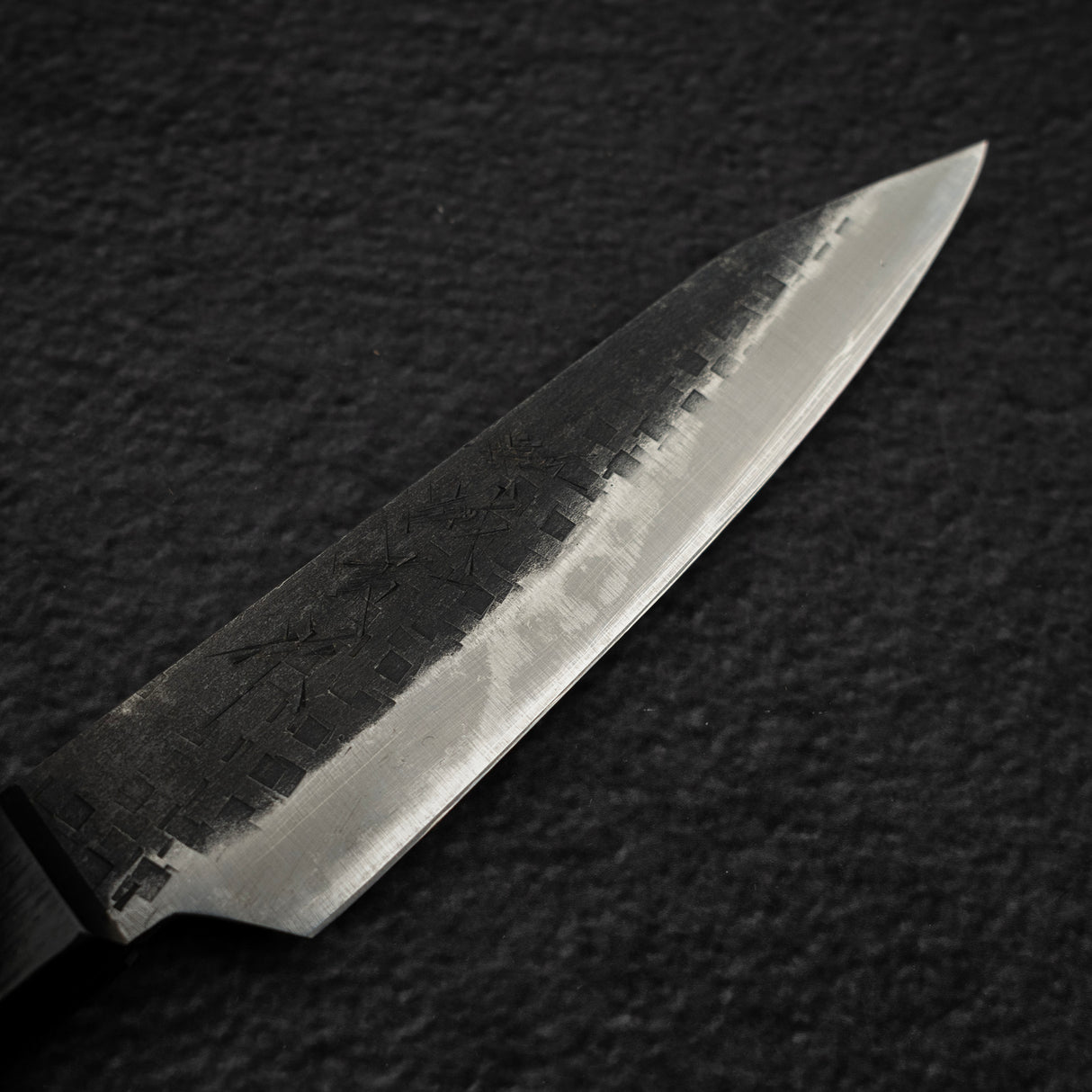 田中 Blue 2 黑打槌目不鏽鋼夾鐵 小刀 120mm