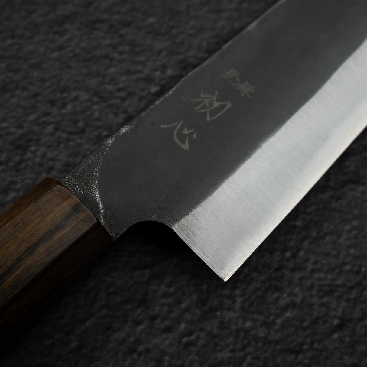 Hatsukokoro Aokitae Blue 2 Kurouchi Santoku 165mm Black Chacate