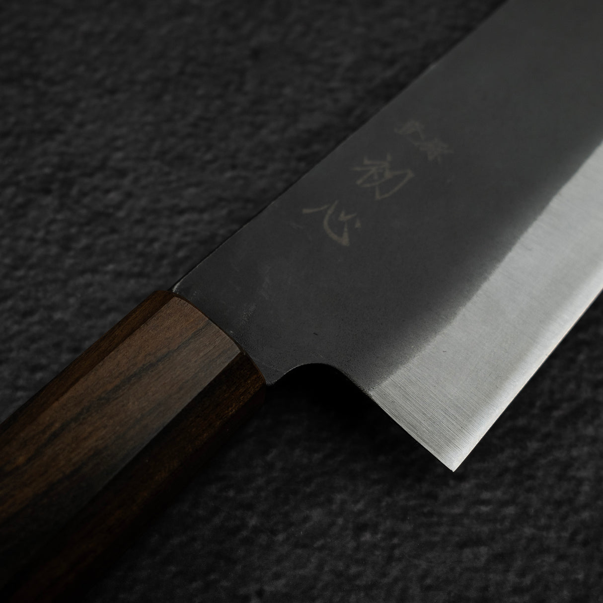 Hatsukokoro Aokitae Blue 2 Kurouchi Gyuto 210mm Black Chacate
