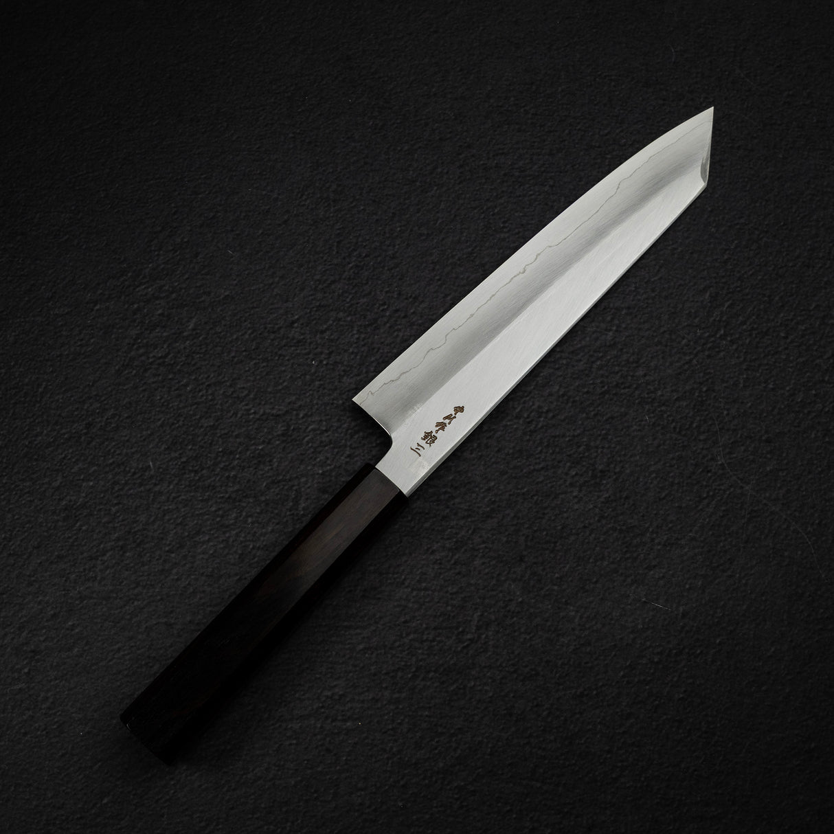 Nakagawa Ginsan Wide Bevel Kasumi K-tip Gyuto 210mm Ebony Handle