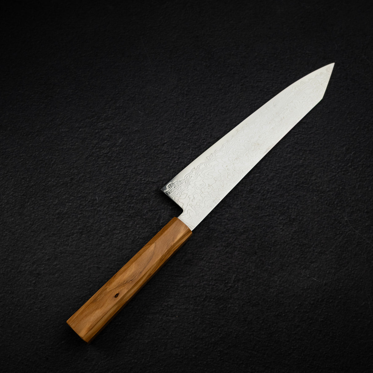 Hatsukokoro Ryuhyo SG2 Damascus K tip Gyuto 210mm Olivewood Handle