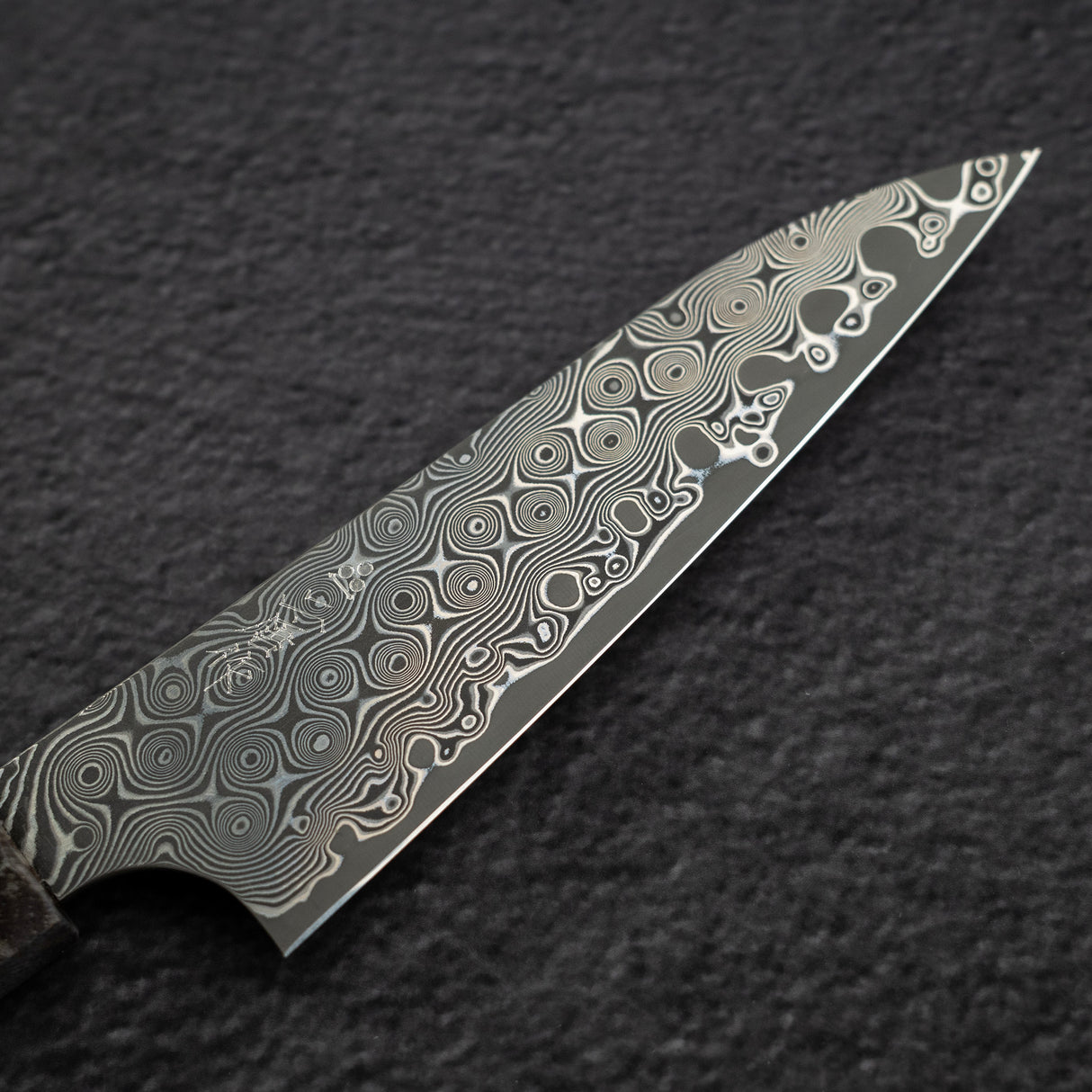 Nigara Anmon SG2 Raindrop Damascus Petty 120mm Birch Handle
