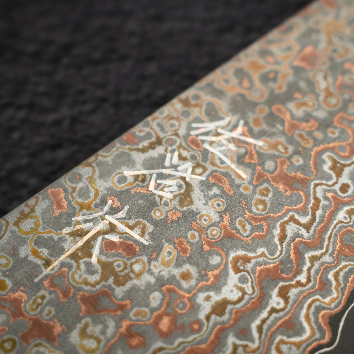 佐治武士 VG1鋼0鋼 彩虹 大馬士革 蝕刻 文化刀 165mm