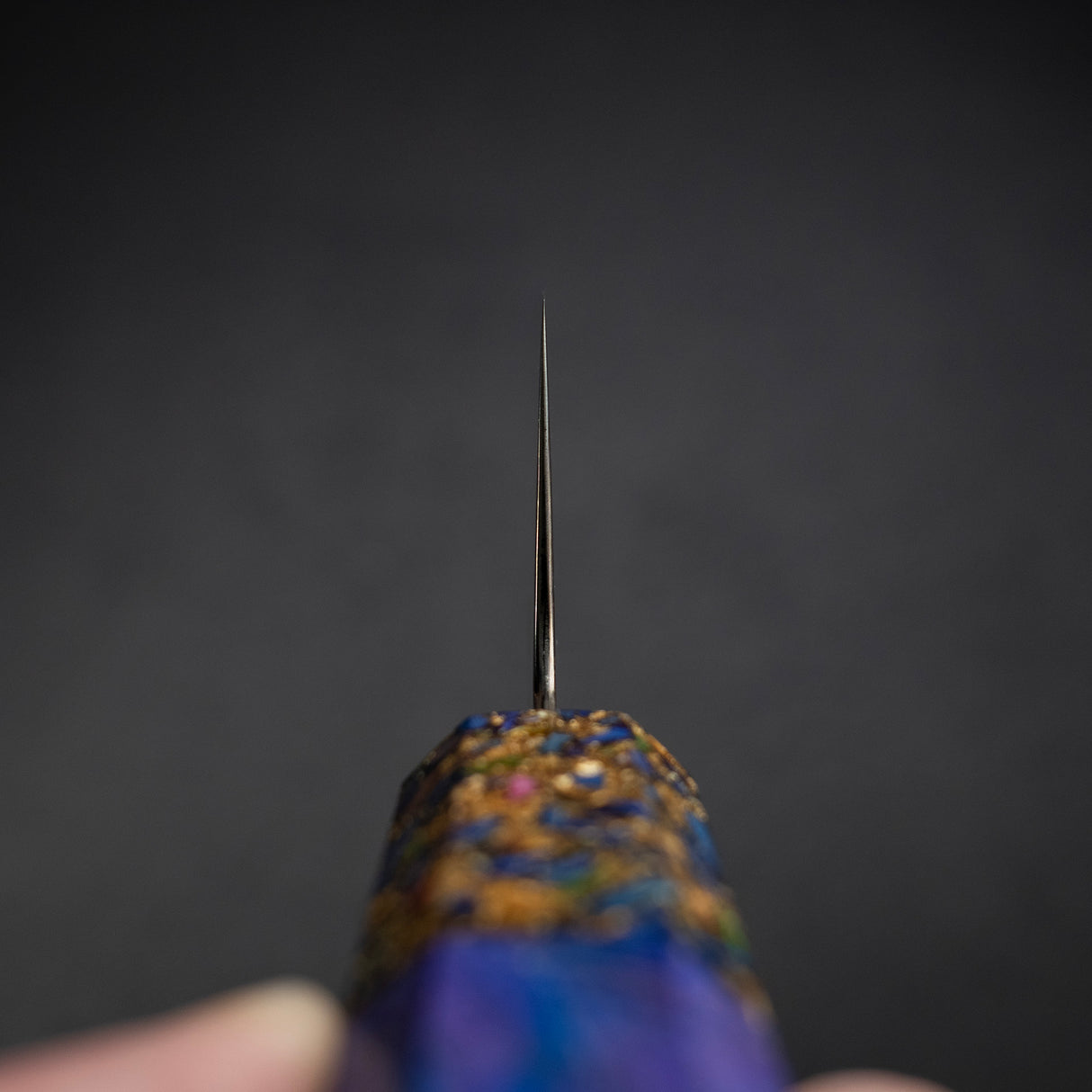 Hatsukokoro Kujaku V-Toku-2 Gyuto 210mm Rainbow Damascus Finish Purple