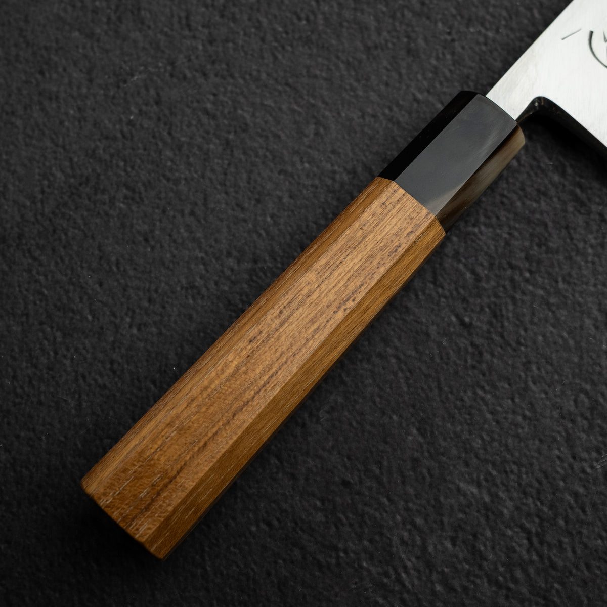 八角柄柚木大理石口金 handle detail