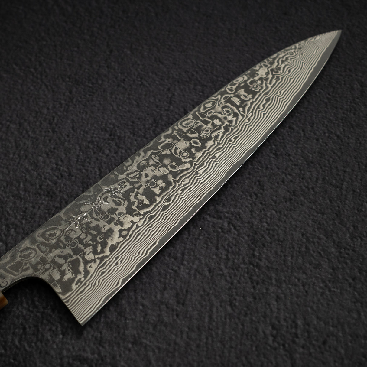 Takeshi Saji SG2 Kurozome Damascus Gyuto 210mm Ironwood Handle Wenge Saya
