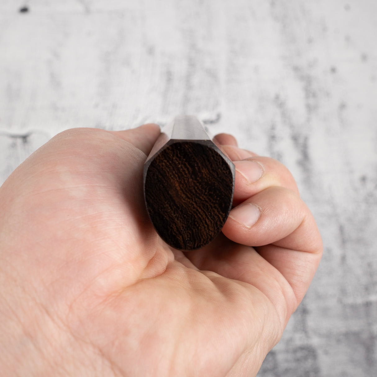 昌景小石 AS 文化刀 175mm,青鋼超級 黑打槌目 K&S 愛心型鐵木手柄