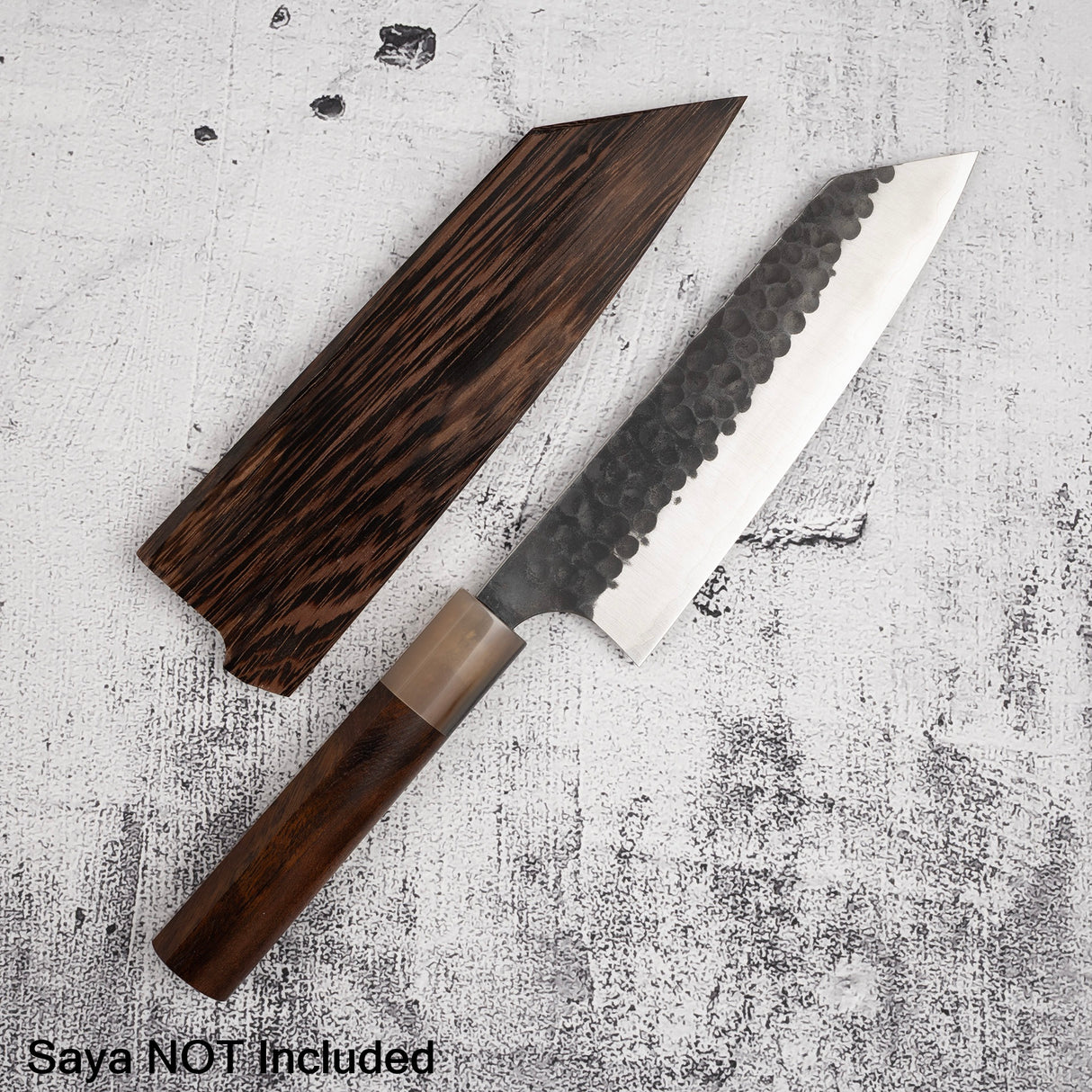 昌景小石 AS 文化刀 175mm,青鋼超級 黑打槌目 K&S 愛心型鐵木手柄