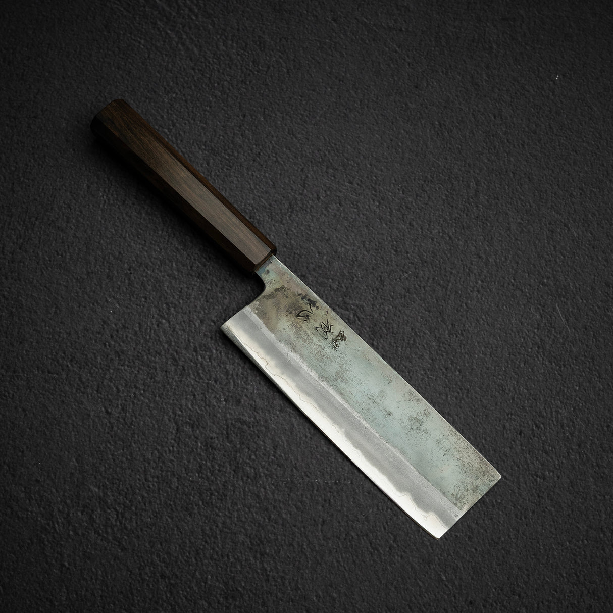 Motokyuuichi Kurosagi AS KU Nakiri 165mm Kurouchi by Hatsukokoro Black Chacate