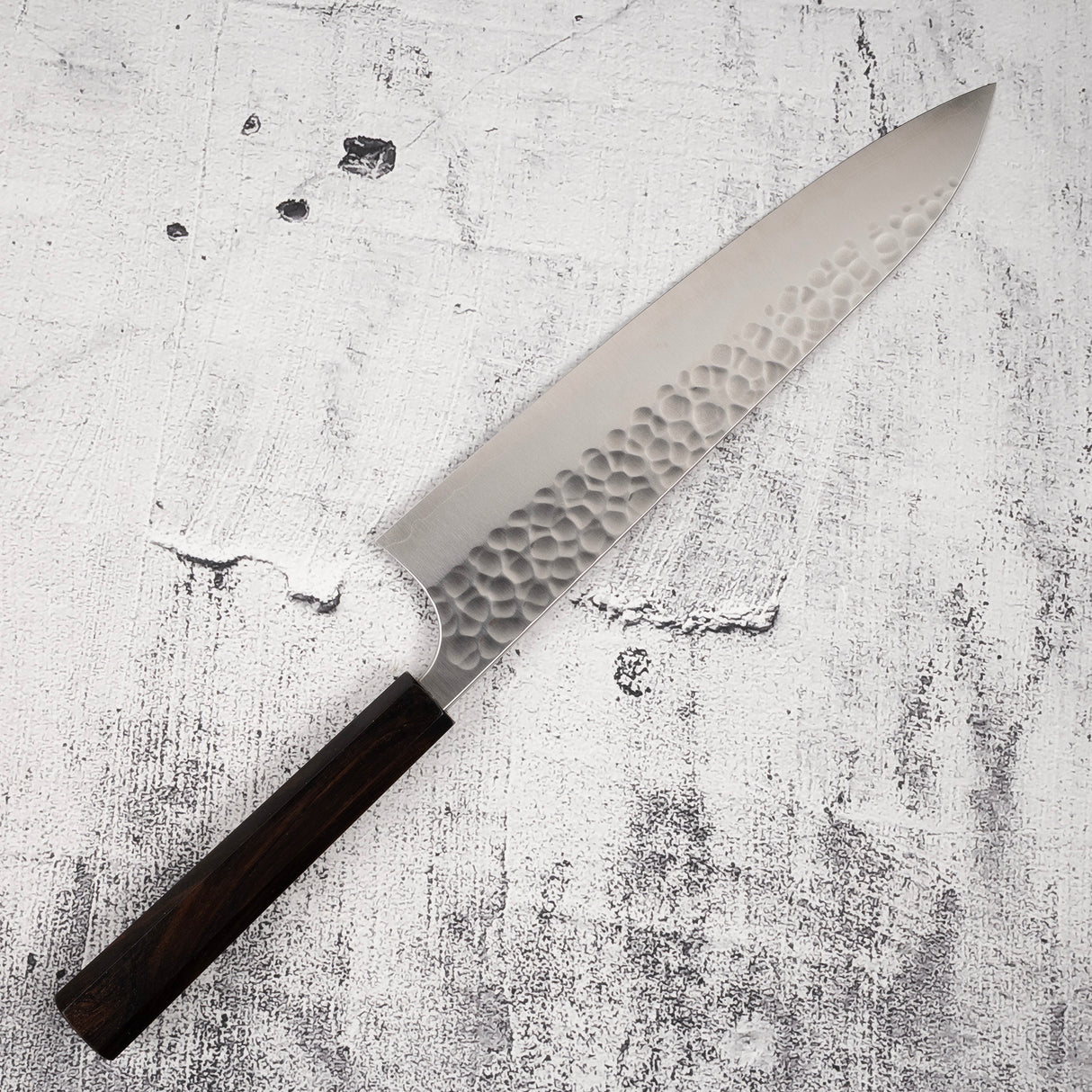 Yoshimi Kato Forged Ginsan Tsuchime Gyuto 240mm