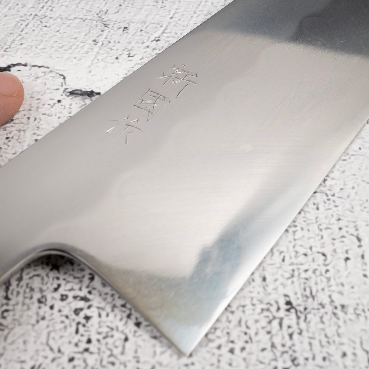 Xinguo ApexUltra Honyaki Gyuto 240mm Heart Shape Ironwood Marble Horn Ferrule Handle