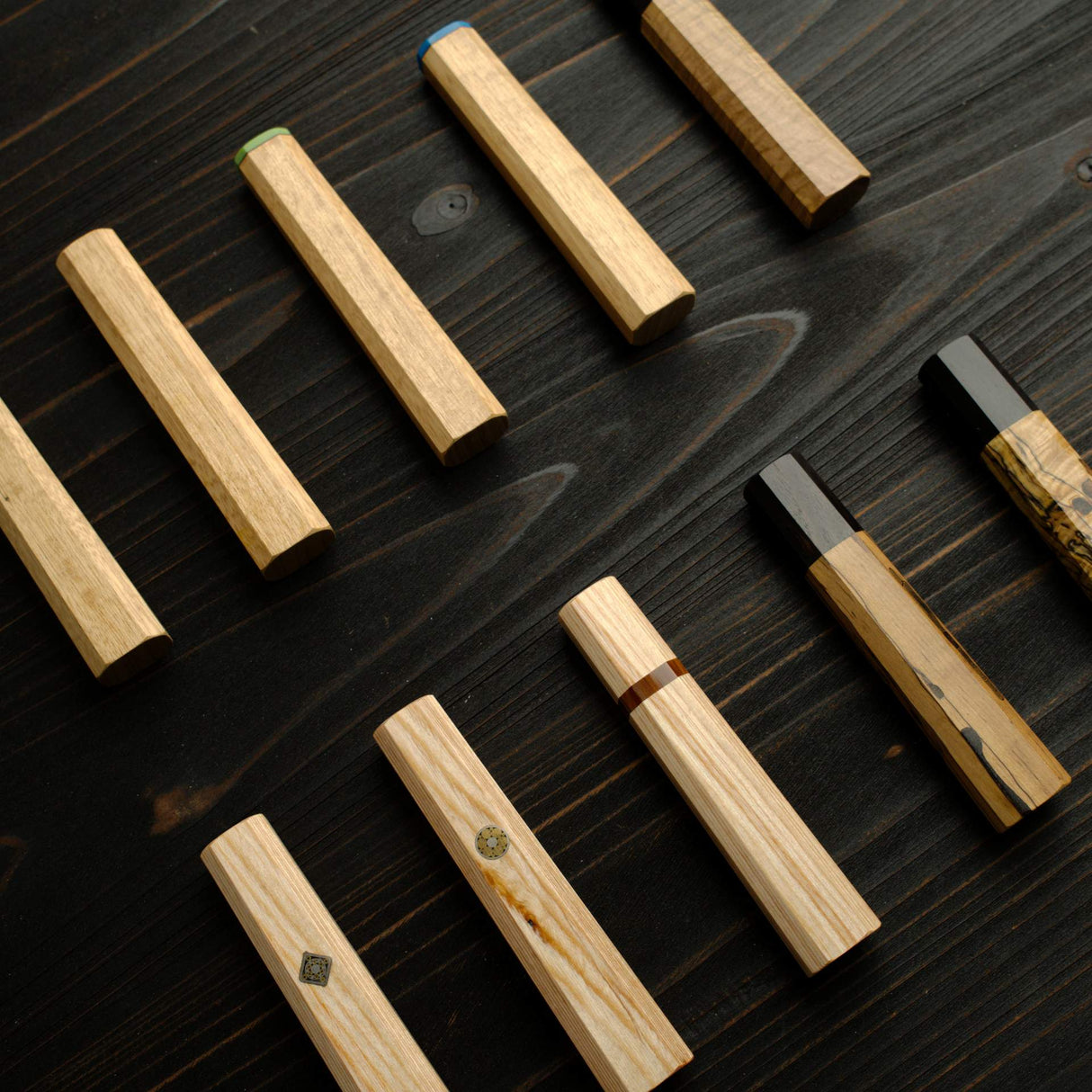 K&S Sample Sale: Octagonal Light Scheme Wood Handle for Gyuto 210mm