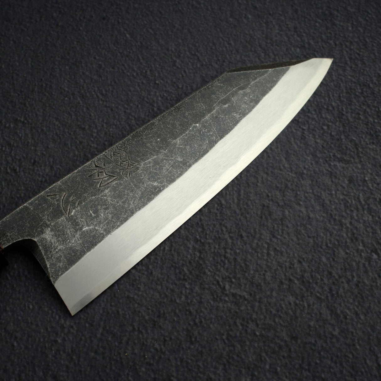 Myojin Riki x Hatsukokoro Shirasagi Blue 2 Kurouchi K-Tip Deba 180mm