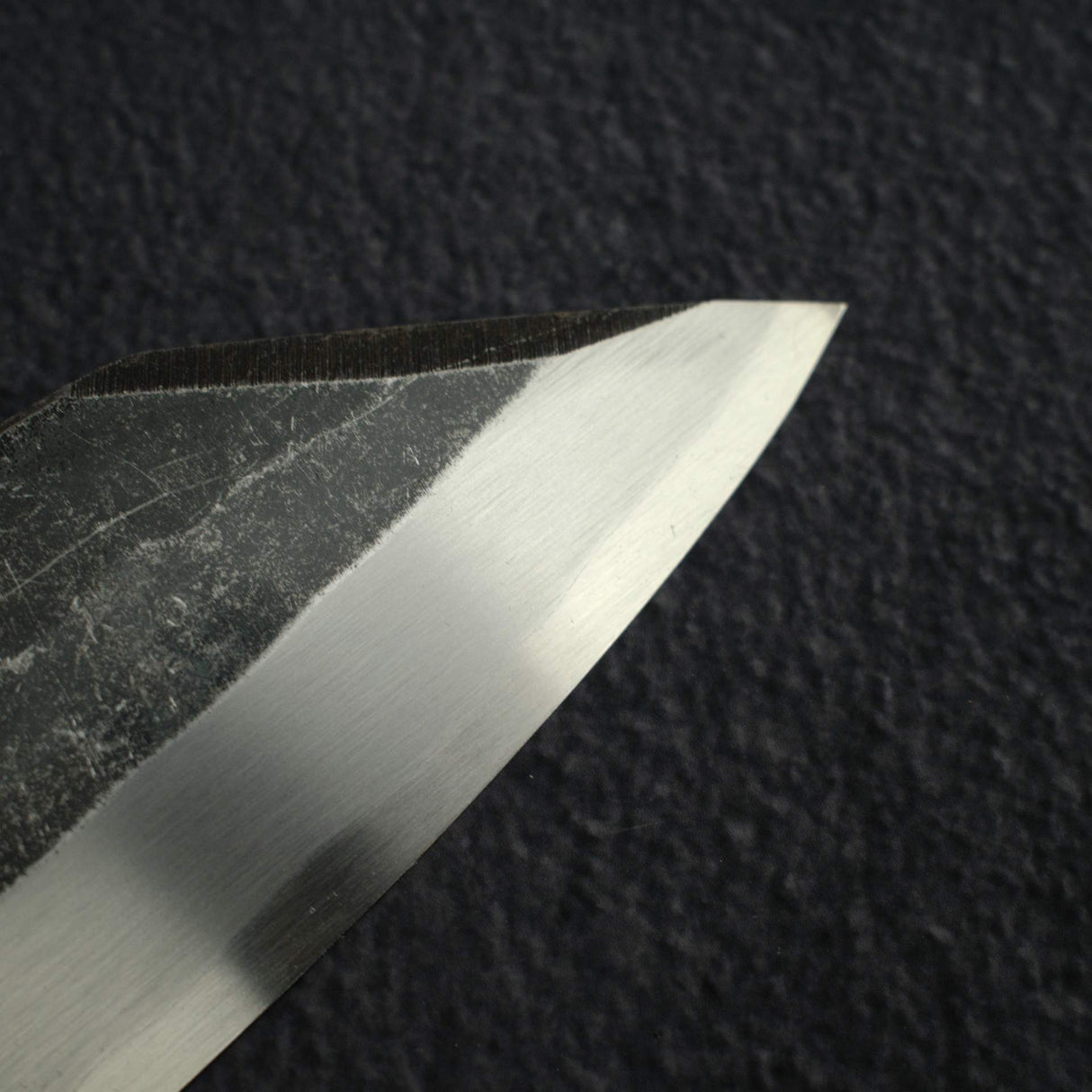 Myojin Riki x Hatsukokoro Shirasagi Blue 2 Kurouchi K-Tip Deba 180mm