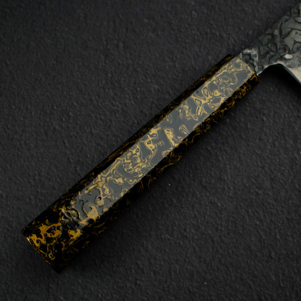 Kisuke x Xinguo Blue 1 Tsuchime Gyuto 210mm w/ Saya & Urushi Handle