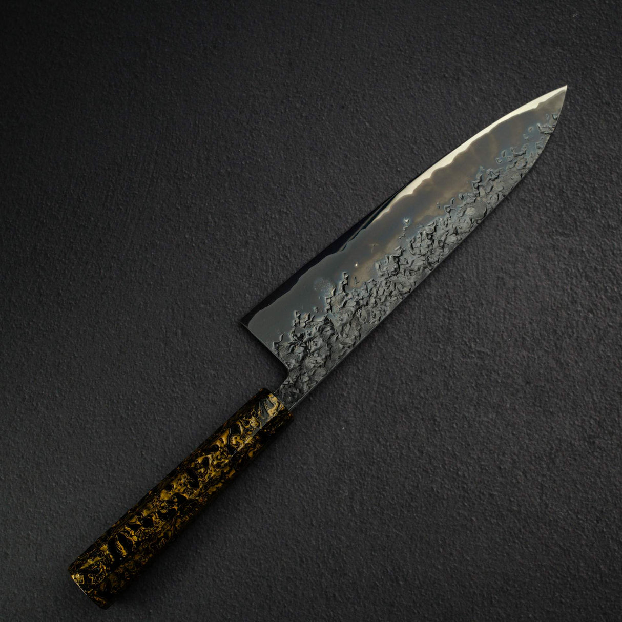 Kisuke x Xinguo Blue 1 Tsuchime Gyuto 240mm w/ Magnetic Guard & Urushi Handle