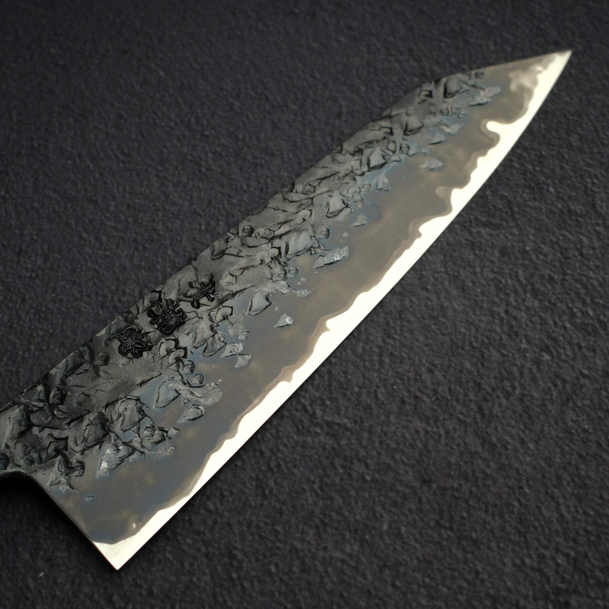 Kisuke x Xinguo Blue 1 Tsuchime K-tip Gyuto 240mm w/ Magnetic Guard & Urushi Handle