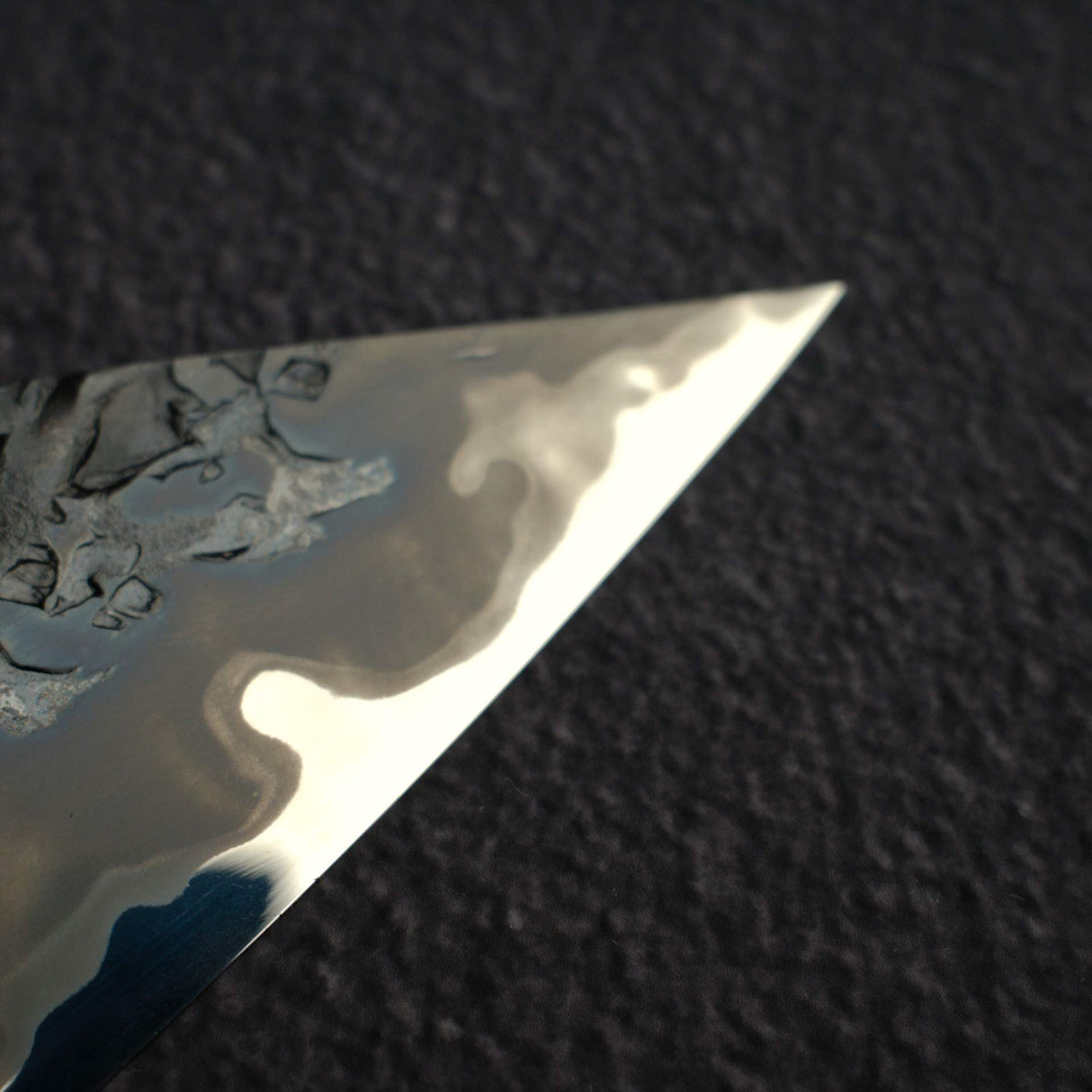 Kisuke x Xinguo Blue 1 Tsuchime K-tip Gyuto 240mm w/ Magnetic Guard & Urushi Handle