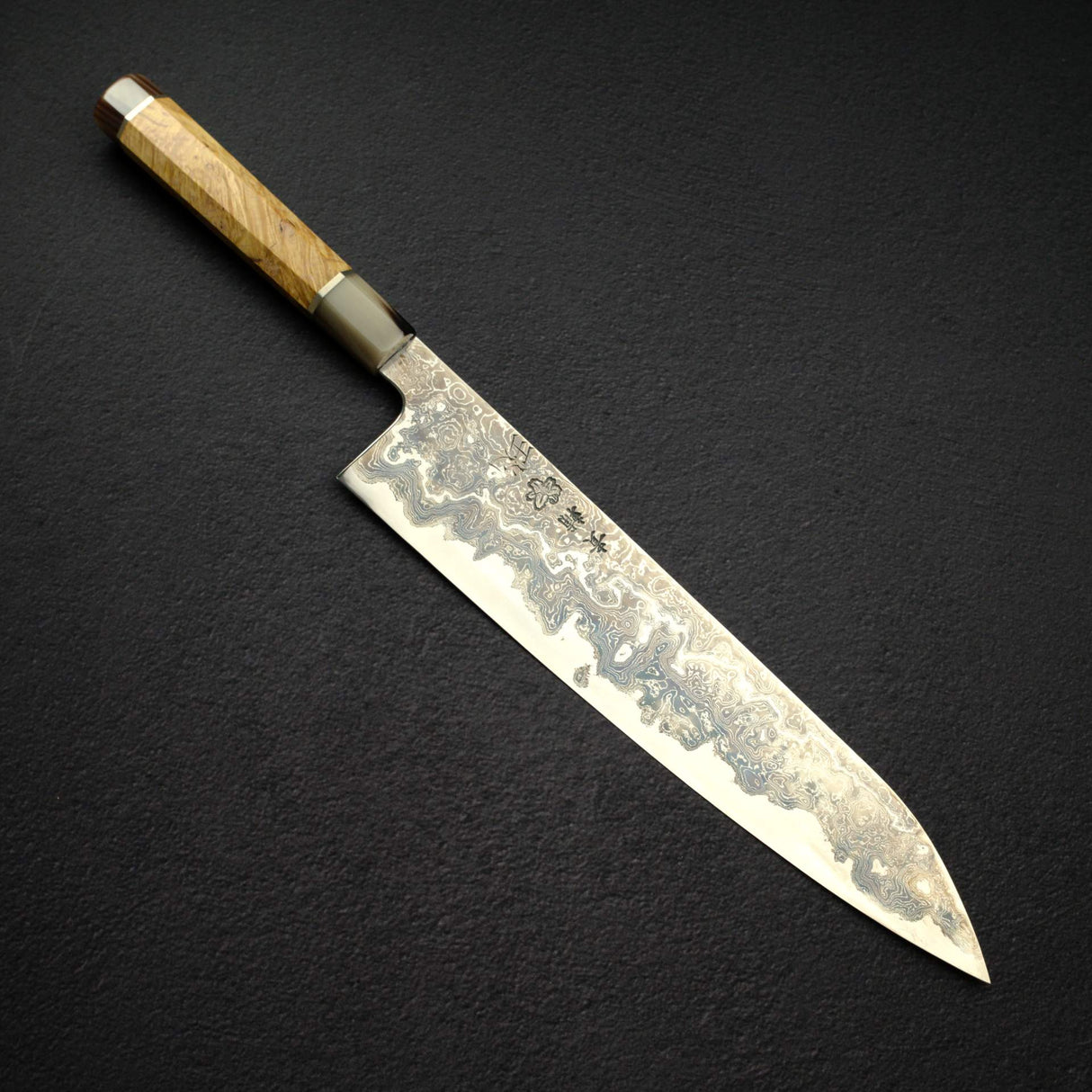 Kisuke x 新國 青鋼一號 白煙大馬士革 牛刀 300mm