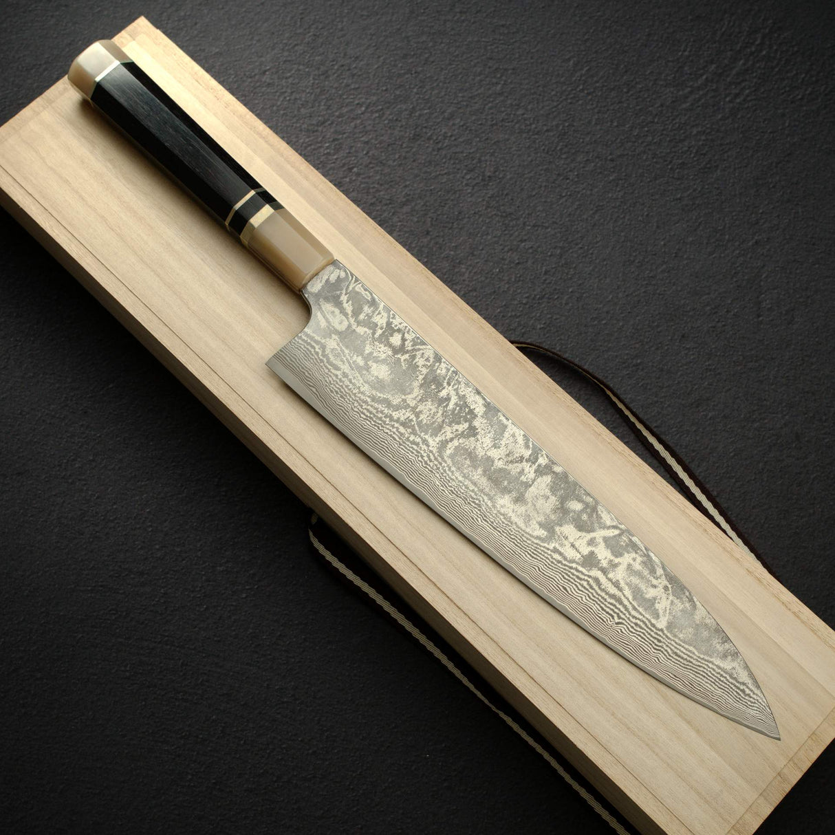 Shiro Kamo SG2/R2 Black Damascus Gyuto 270mm w/ Saya