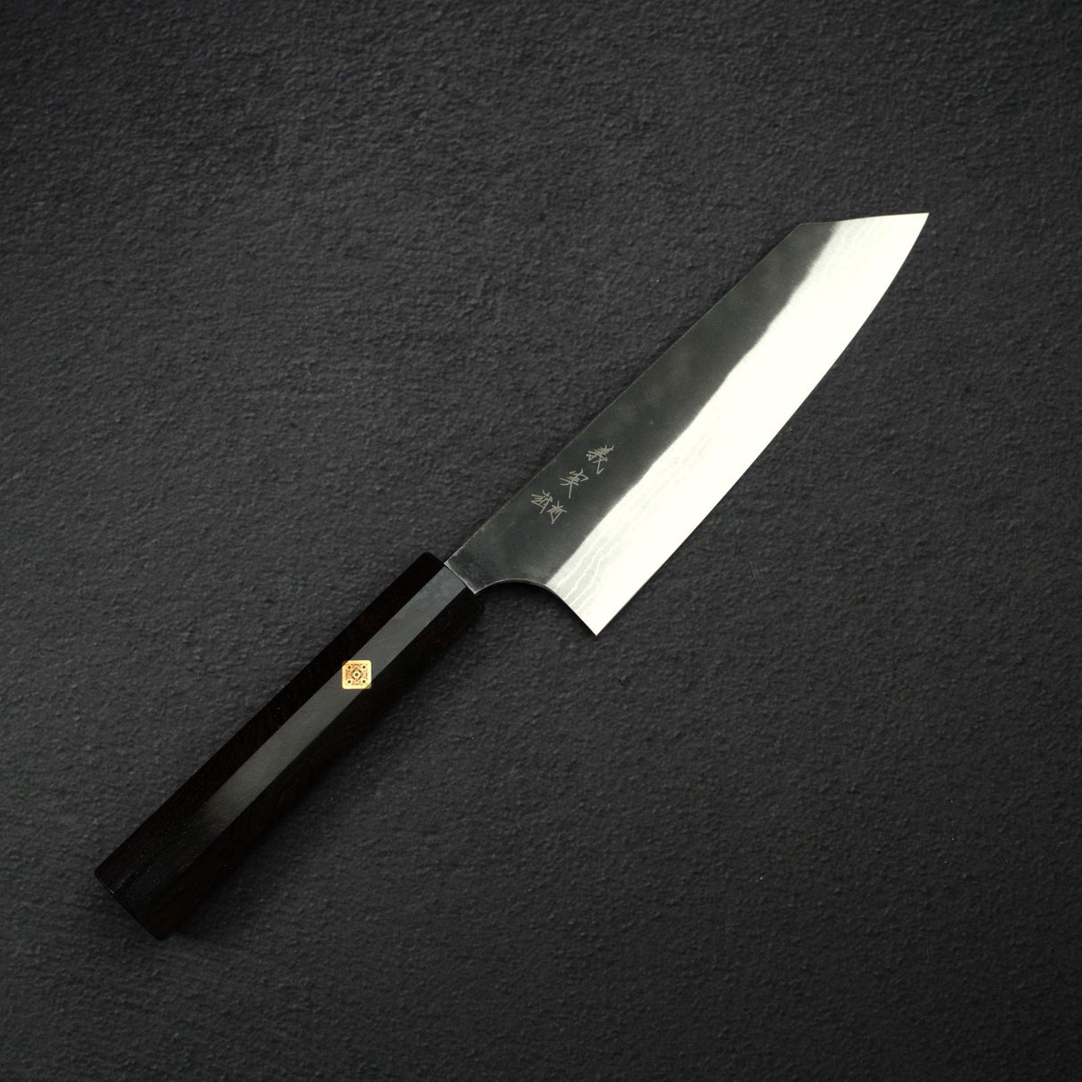加藤義實 白鋼二號 大馬士革 梨地 文化刀 180mm