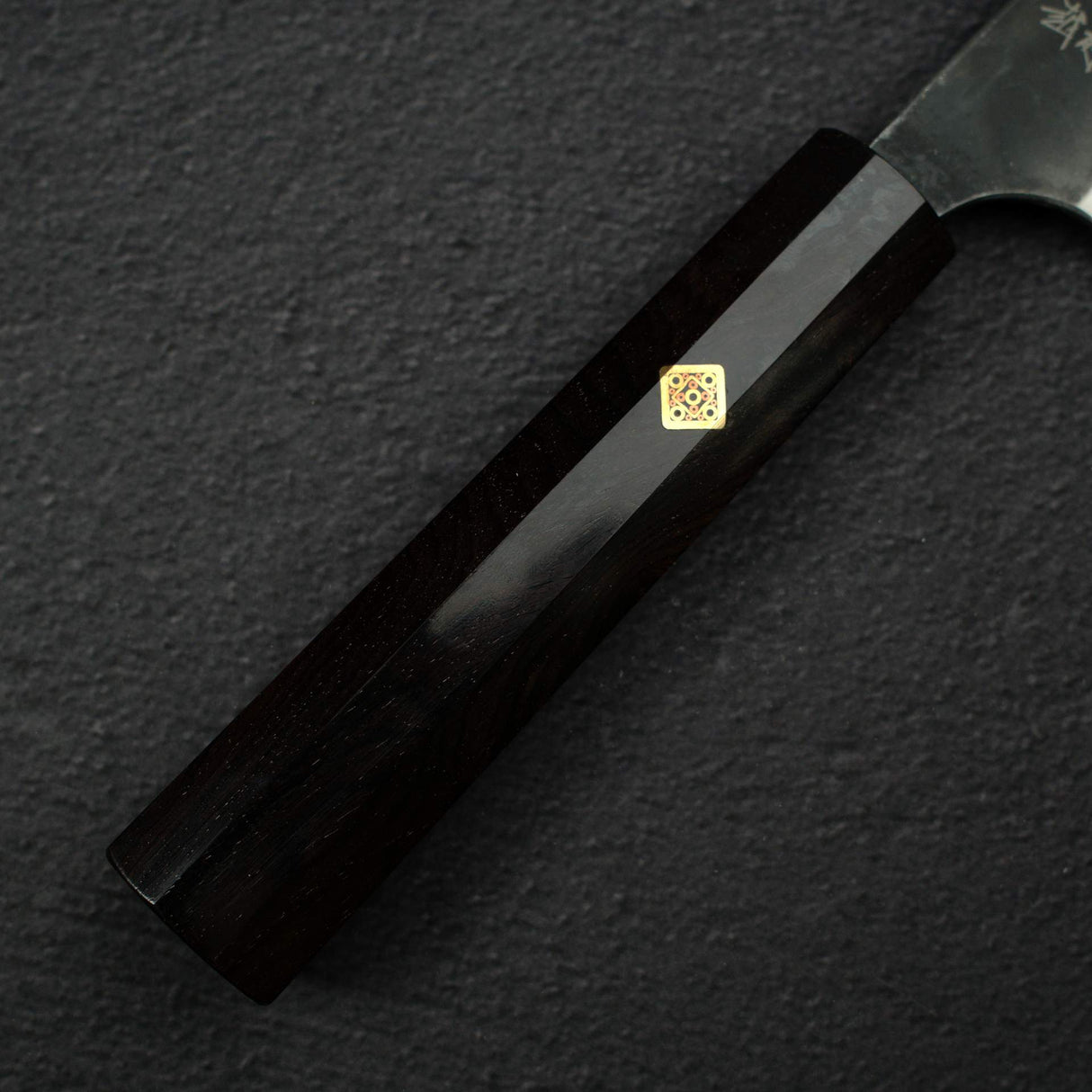加藤義實 白鋼二號 大馬士革 梨地 文化刀 180mm