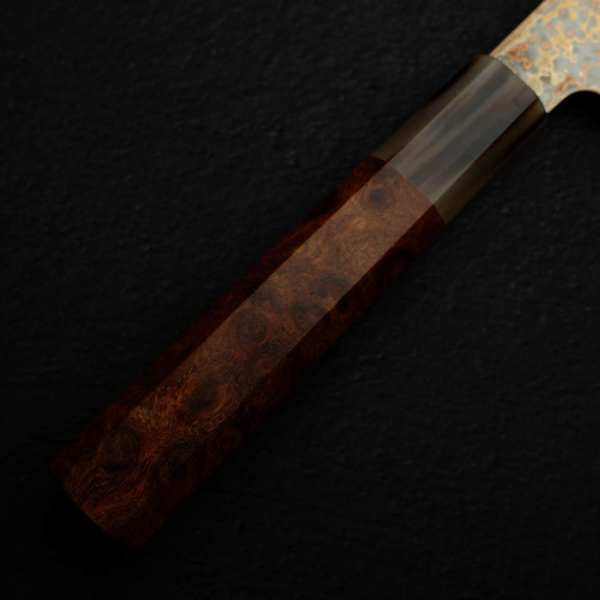 Hatsukokoro Hinotori V-Toku 2 Santoku 180mm Rainbow Damascus finish