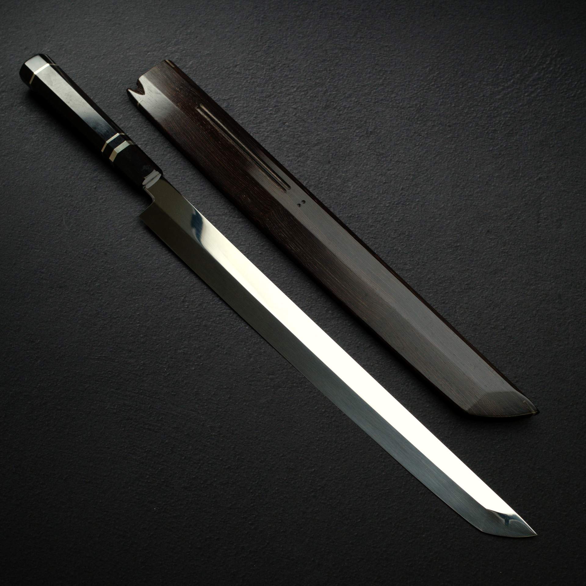 池田佳一白一水本燒牛刀390mm | Knives & Stones – Knives and Stones