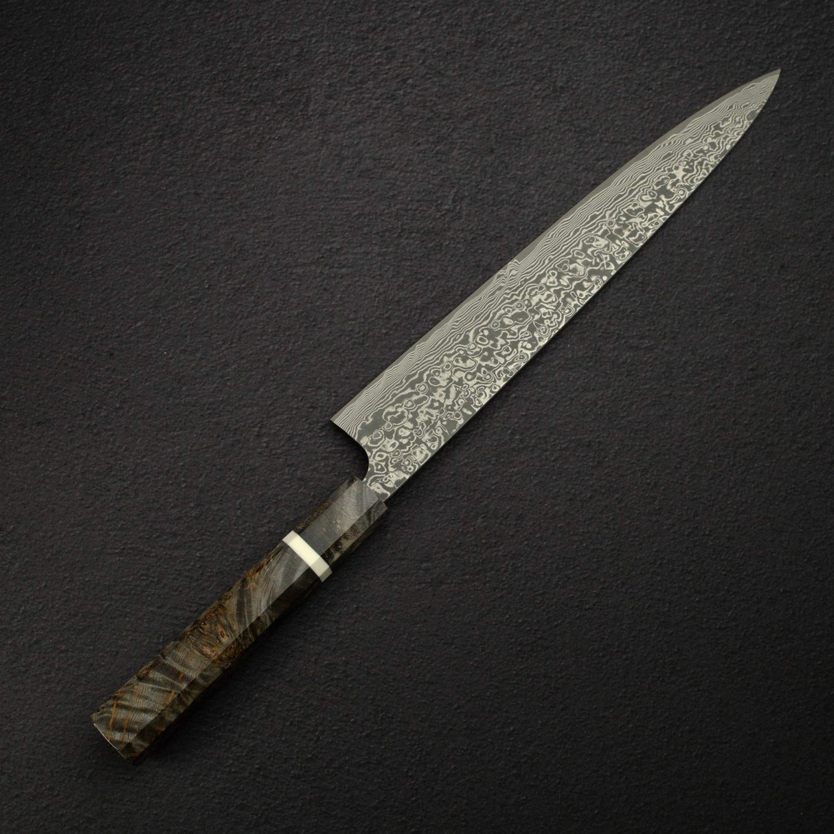 佐治武士 SG2 黑大馬士革 筋引 270mm 樺木瘤八角柄帶護手